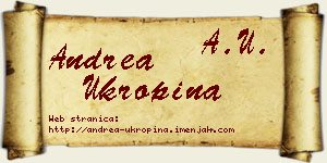 Andrea Ukropina vizit kartica